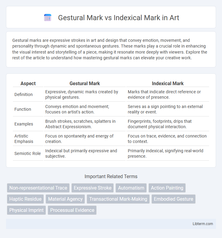Indexical Mark vs Gestural Mark in Art - What is The Difference?