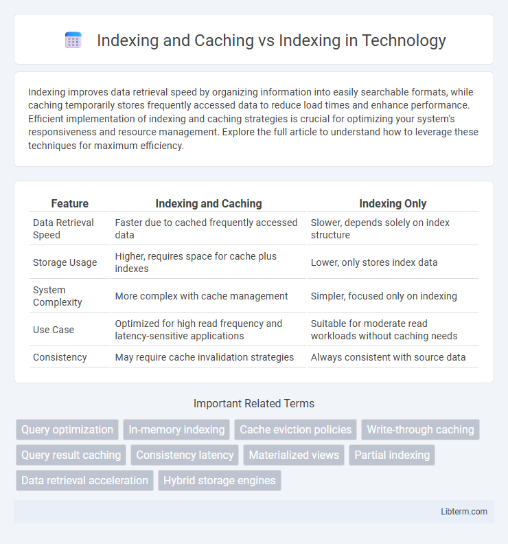 Indexing vs Indexing and Caching in Technology - What is The Difference?