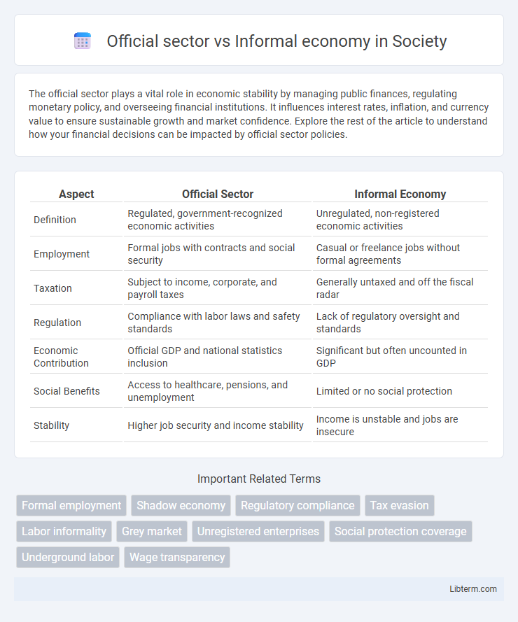 Informal economy vs Official sector in Society - What is The Difference?
