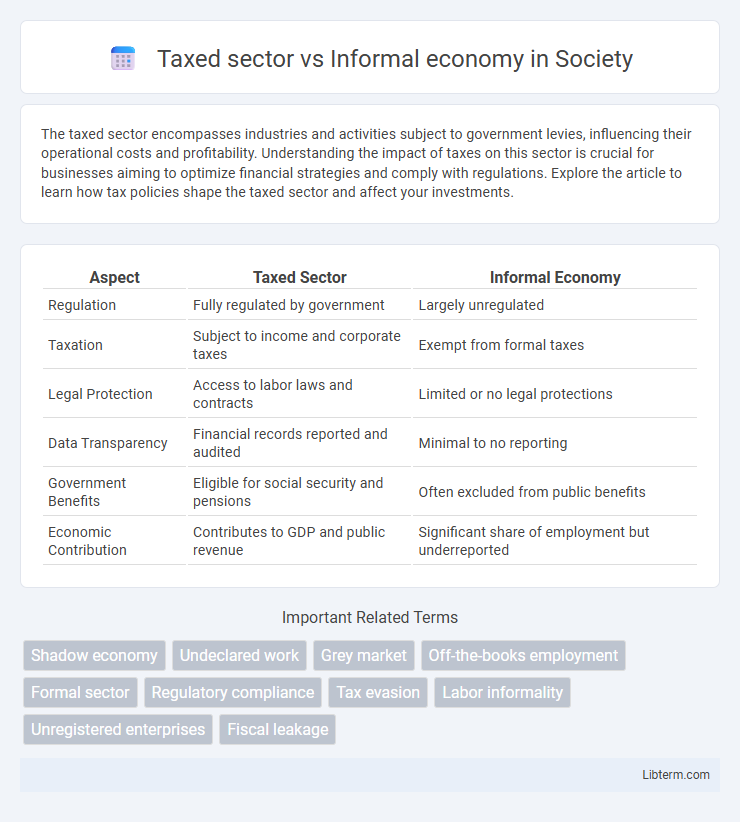 Informal economy vs Taxed sector in Society - What is The Difference?
