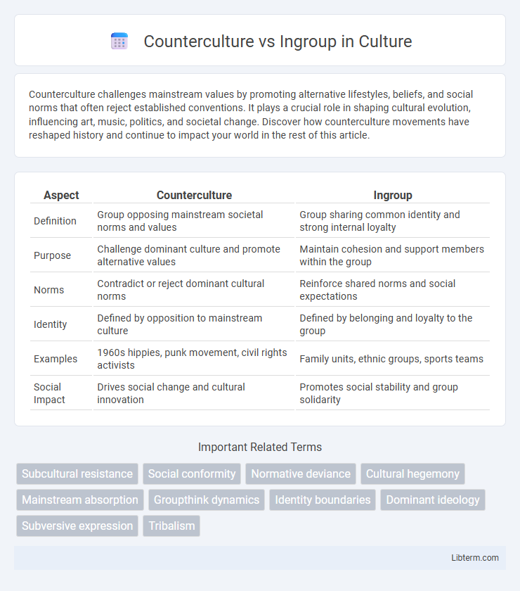 Ingroup vs Counterculture in Culture - What is The Difference?