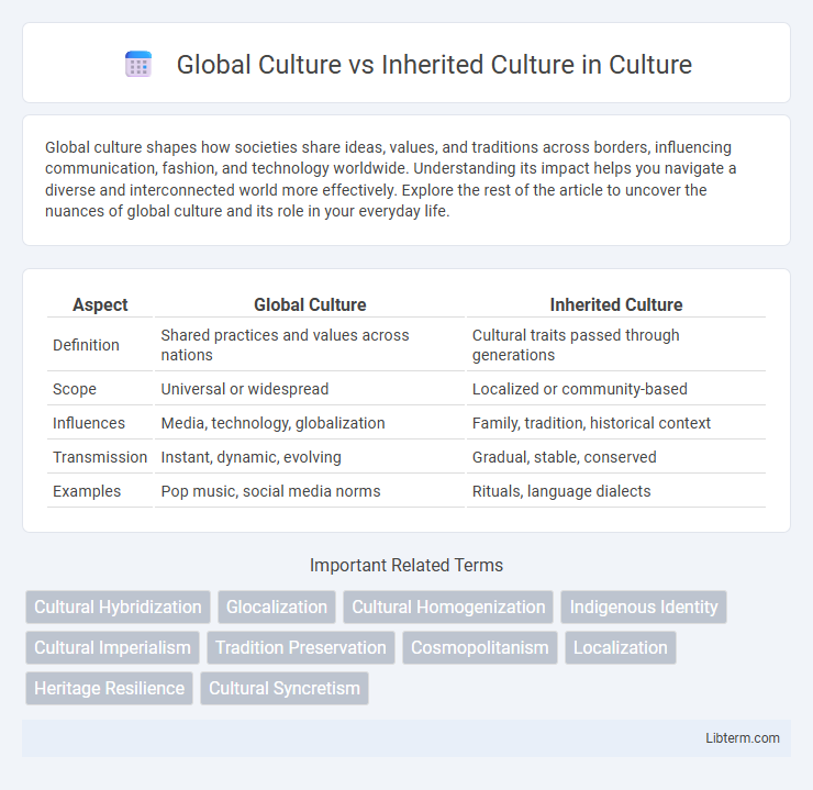 Inherited Culture vs Global Culture in Culture - What is The Difference?