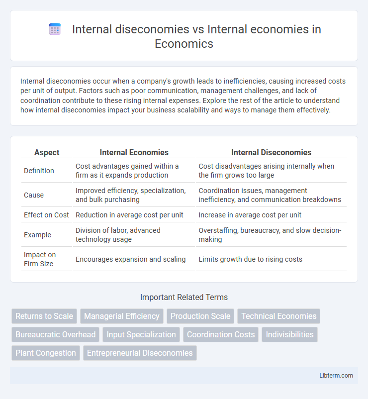 Internal economies vs Internal diseconomies in Economics - What is The Difference?