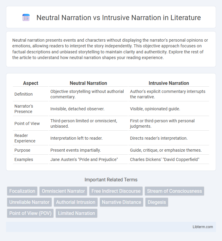 Intrusive Narration vs Neutral Narration in Literature - What is The Difference?