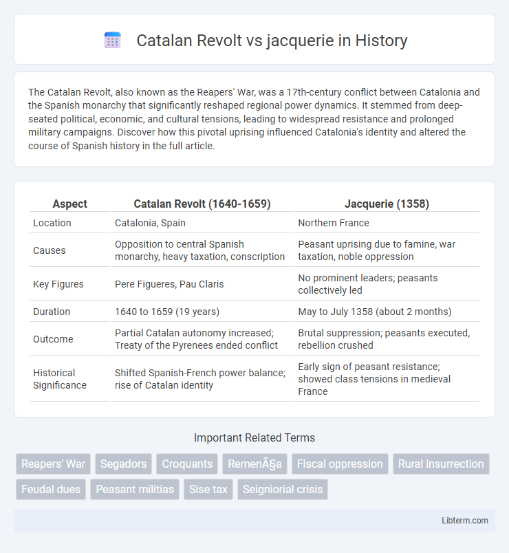 jacquerie vs Catalan Revolt in History - What is The Difference?