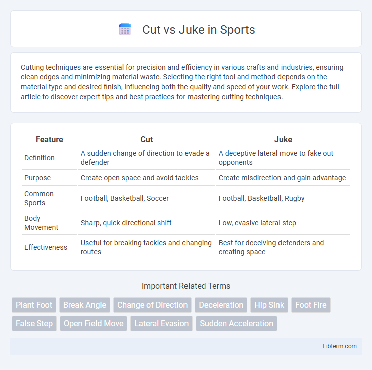 Juke vs Cut in Sports - What is The Difference?