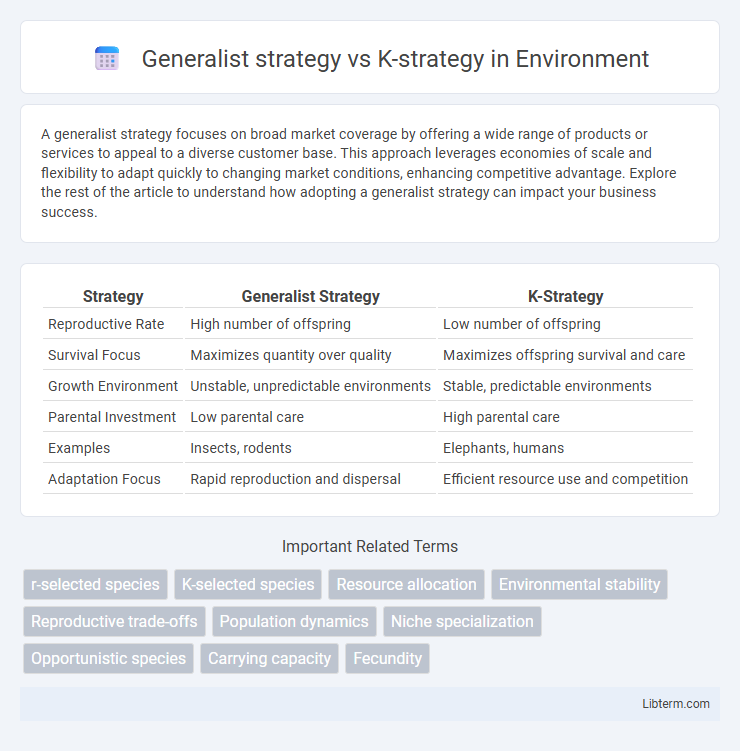 K-strategy vs Generalist strategy in Environment - What is The Difference?