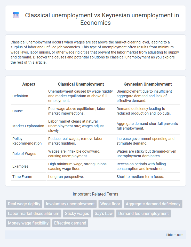 Keynesian unemployment vs Classical unemployment in Economics - What is The Difference?