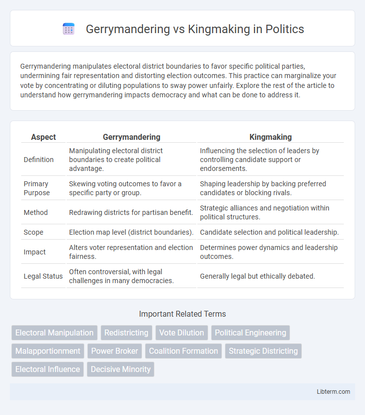Kingmaking vs Gerrymandering in Politics - What is The Difference?