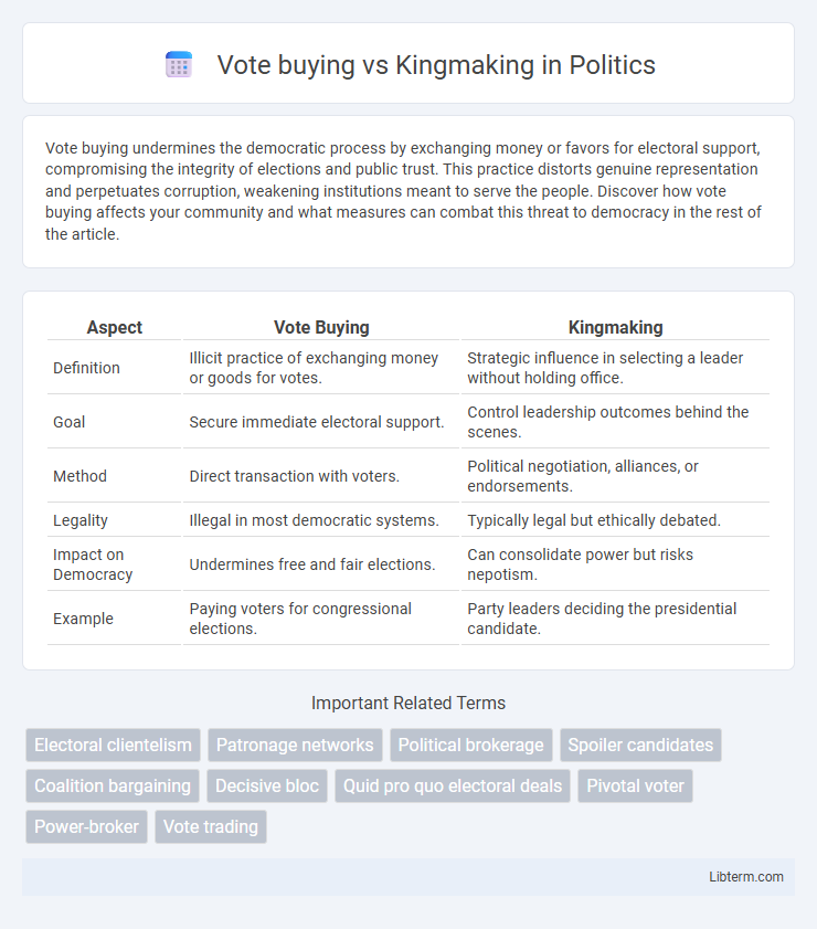 Kingmaking vs Vote buying in Politics - What is The Difference?