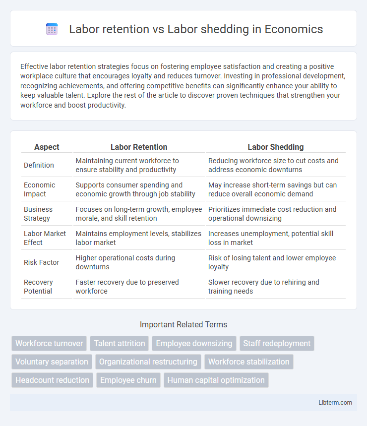 Labor shedding vs Labor retention in Economics - What is The Difference?