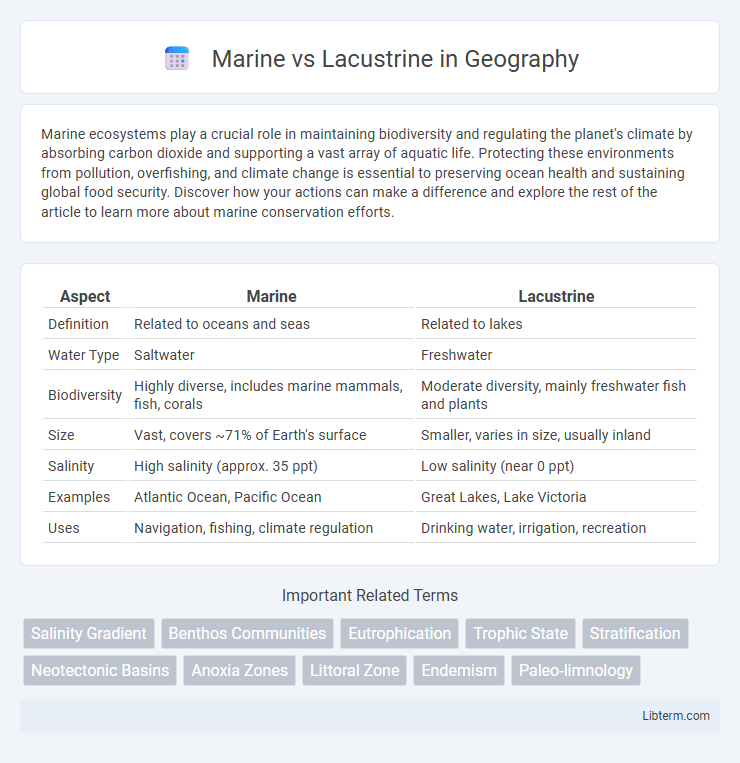 Lacustrine vs Marine in Geography - What is The Difference?
