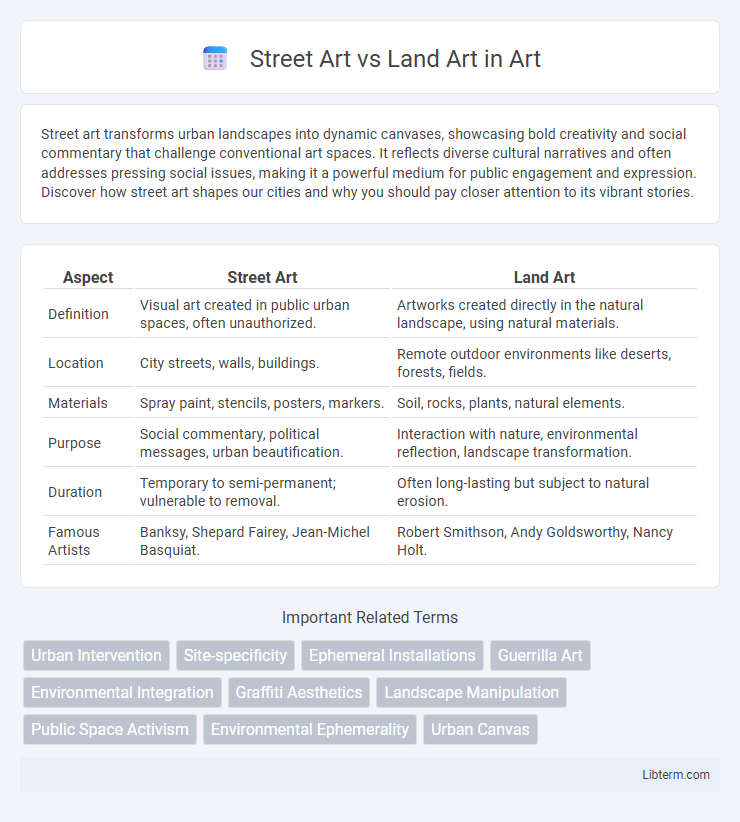 Land Art vs Street Art in Art - What is The Difference?