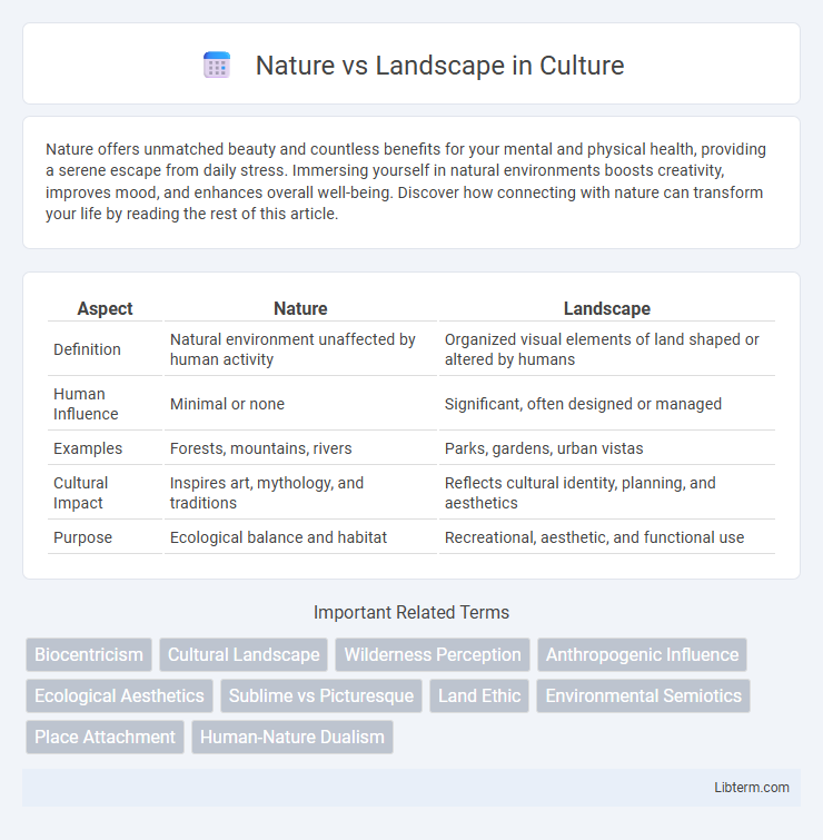Landscape vs Nature in Culture - What is The Difference?