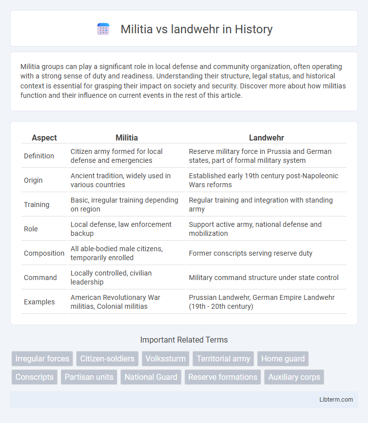 landwehr vs Militia in History - What is The Difference?