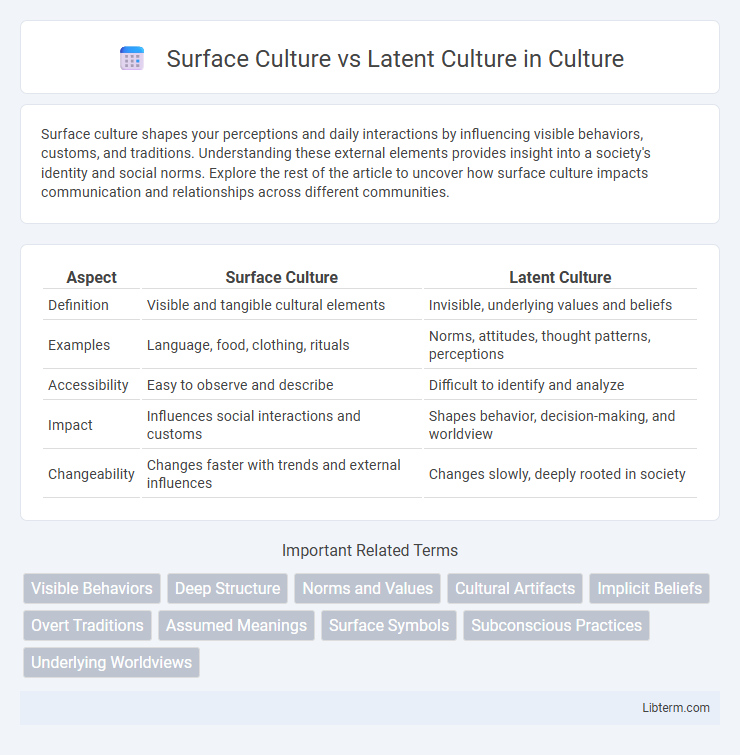 Latent Culture vs Surface Culture in Culture - What is The Difference?