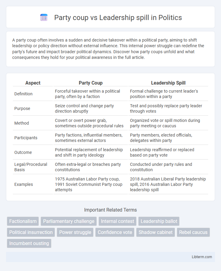 Leadership spill vs Party coup in Politics - What is The Difference?