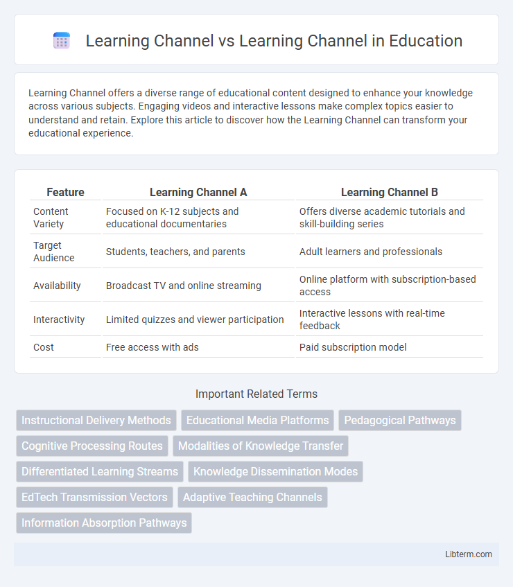 Learning Channel vs Learning Channel in Education - What is The Difference?