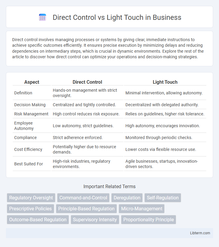 Light Touch vs Direct Control in Business - What is The Difference?