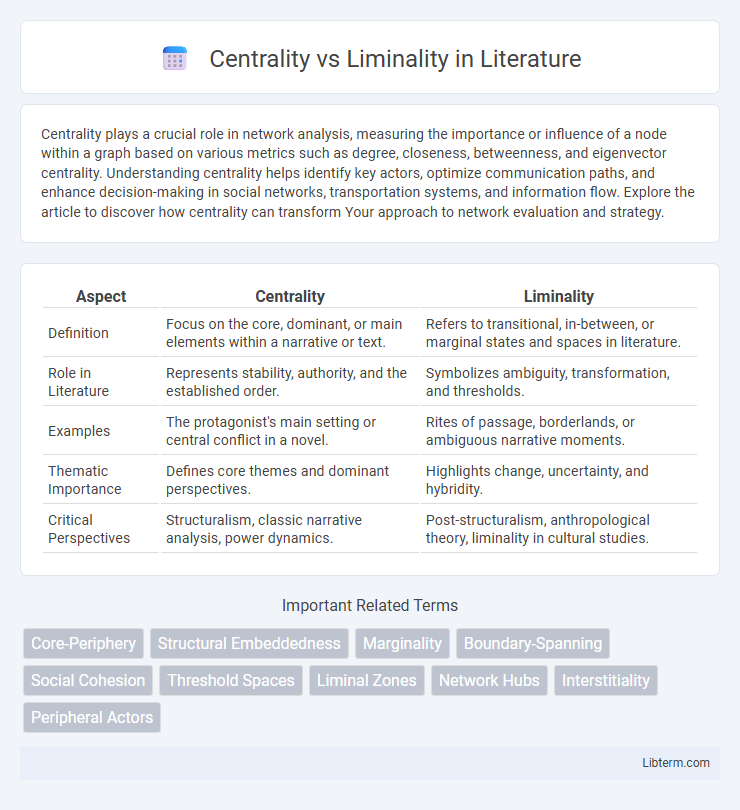 Liminality vs Centrality in Literature - What is The Difference?