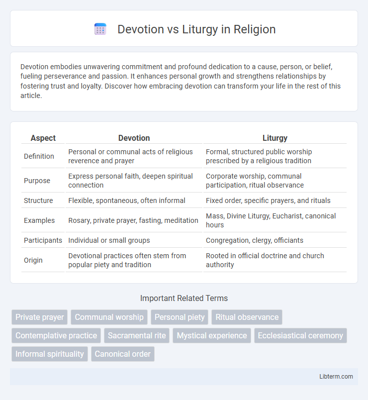Liturgy vs Devotion in Religion - What is The Difference?