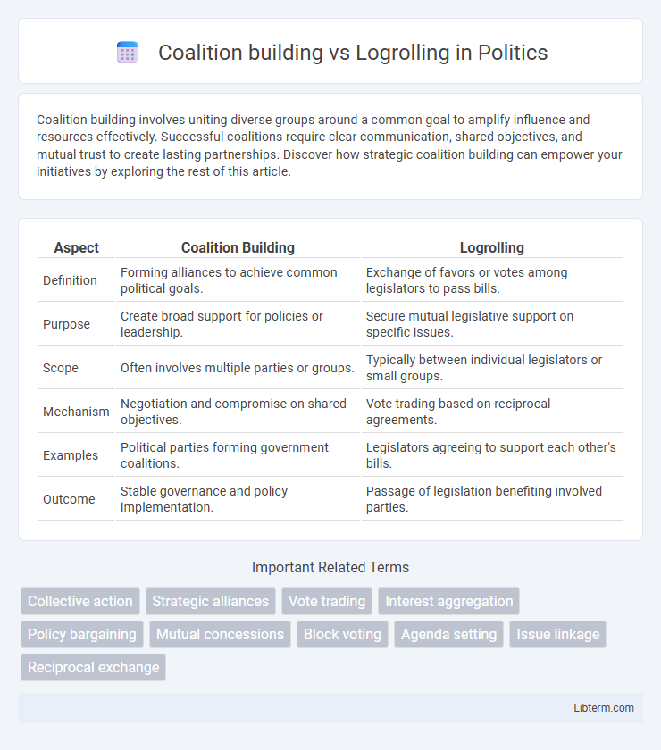 Logrolling vs Coalition building in Politics - What is The Difference?