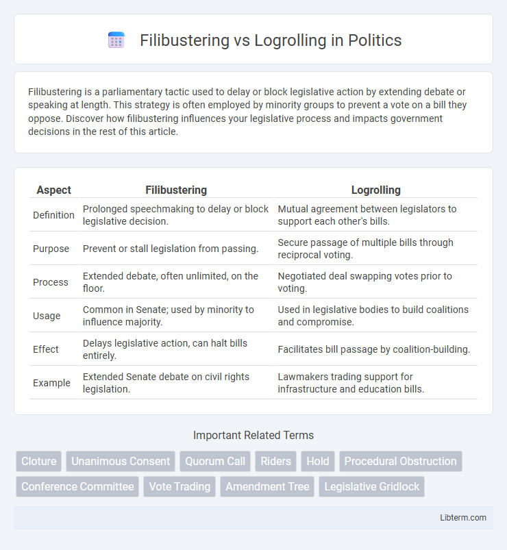 Logrolling vs Filibustering in Politics - What is The Difference?