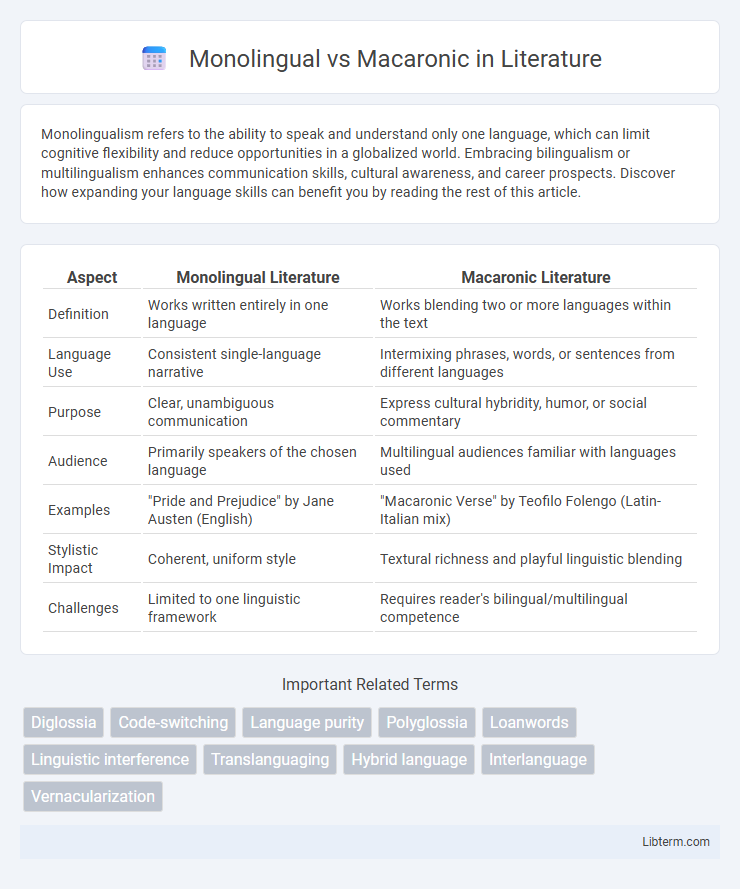 Macaronic vs Monolingual in Literature - What is The Difference?