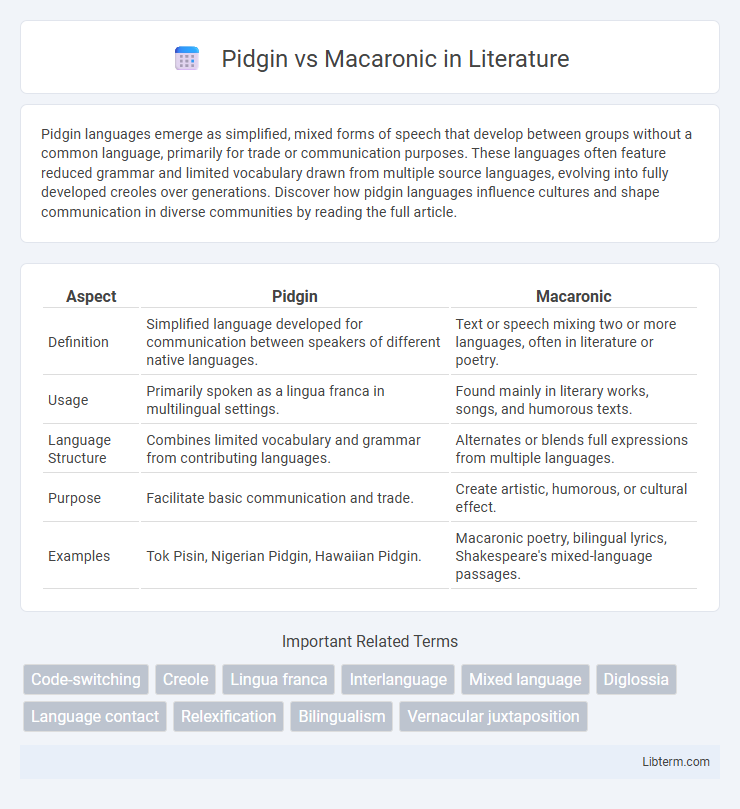 Macaronic vs Pidgin in Literature - What is The Difference?
