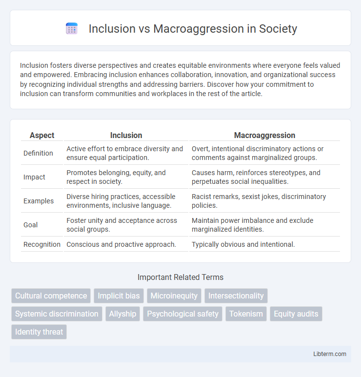 Macroaggression vs Inclusion in Society - What is The Difference?