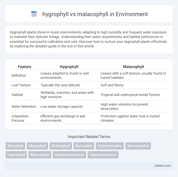 malacophyll vs hygrophyll in Environment - What is The Difference?