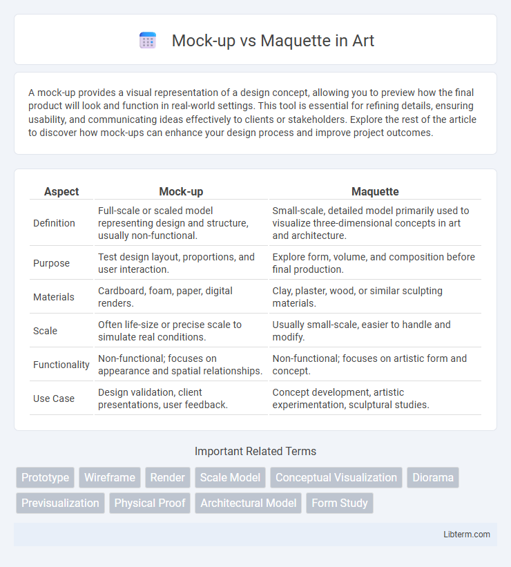 Maquette vs Mock-up in Art - What is The Difference?