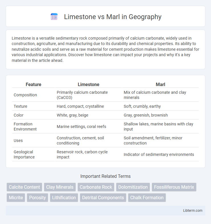 Marl vs Limestone in Geography - What is The Difference?