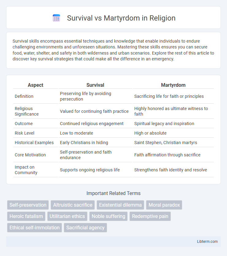 Martyrdom vs Survival in Religion - What is The Difference?