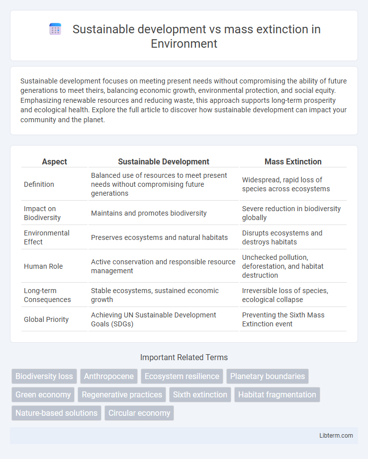 mass extinction vs Sustainable development in Environment - What is The Difference?