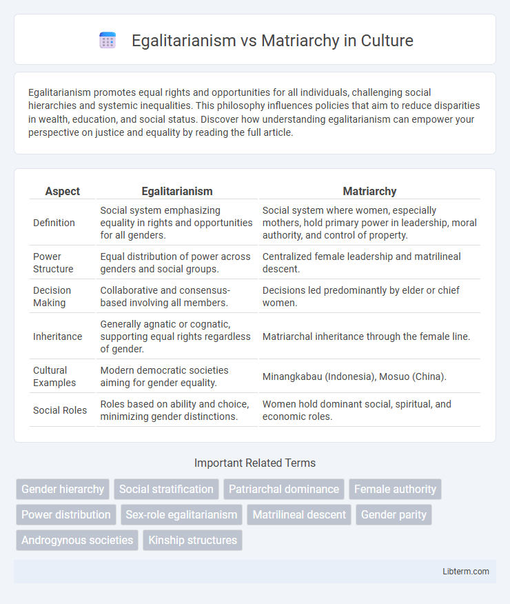 Matriarchy vs Egalitarianism in Culture - What is The Difference?