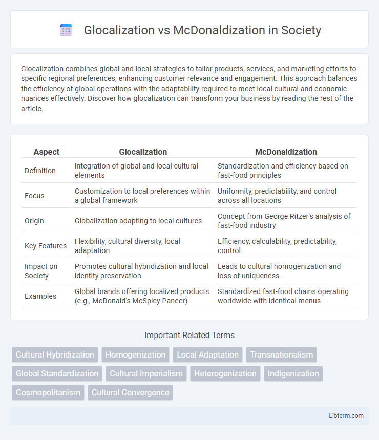 McDonaldization vs Glocalization in Society - What is The Difference?