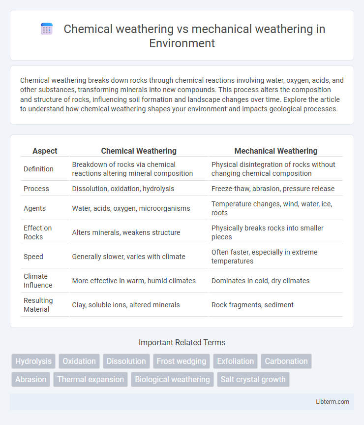 mechanical weathering vs Chemical weathering in Environment - What is The Difference?