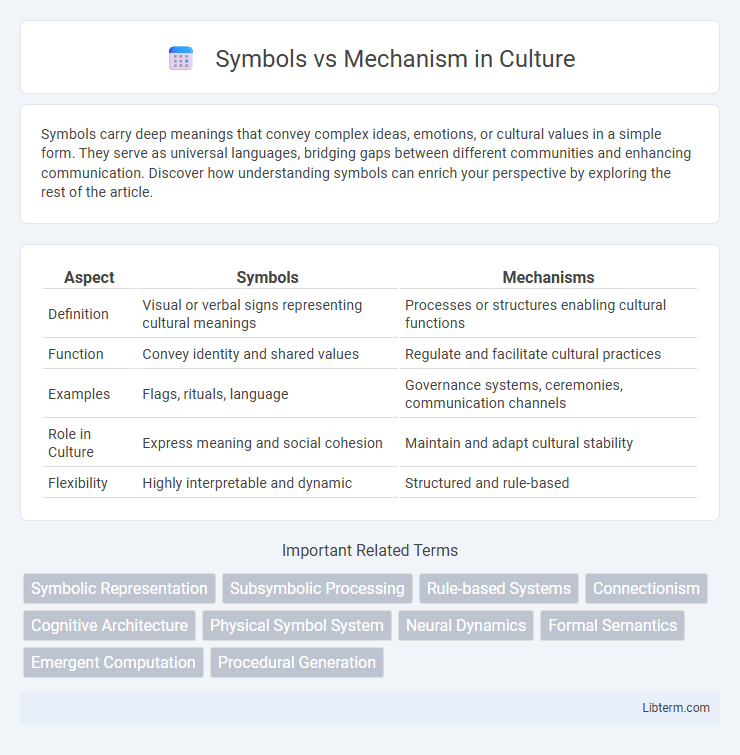 Mechanism vs Symbols in Culture - What is The Difference?