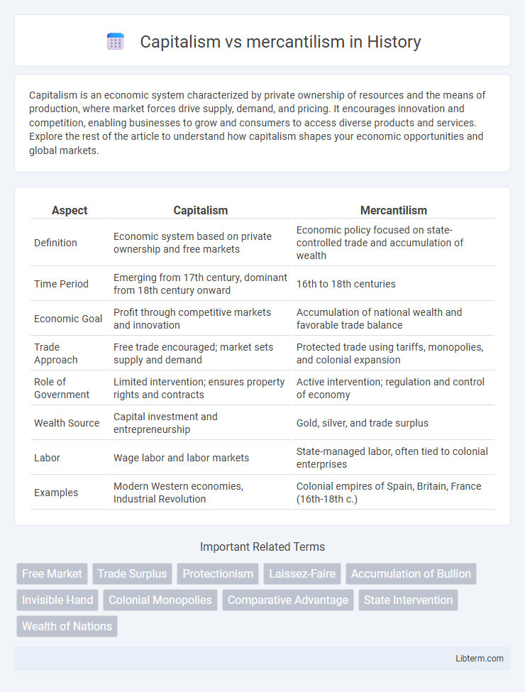 mercantilism vs Capitalism in History - What is The Difference?