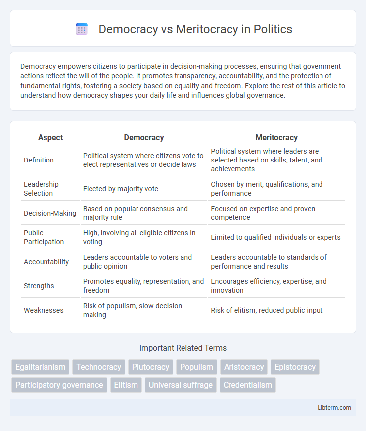 Meritocracy vs Democracy in Politics - What is The Difference?