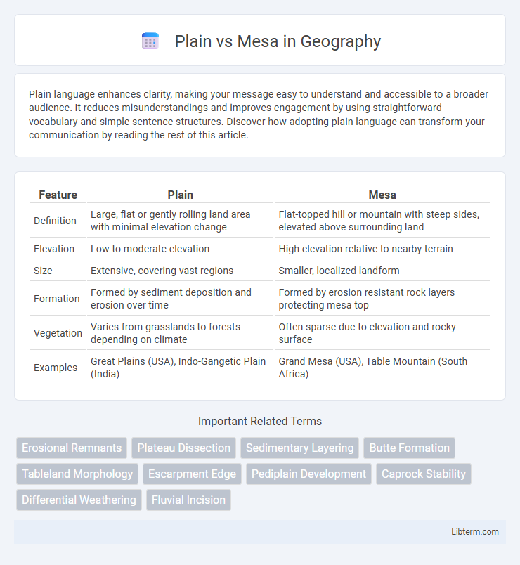 Mesa vs Plain in Geography - What is The Difference?