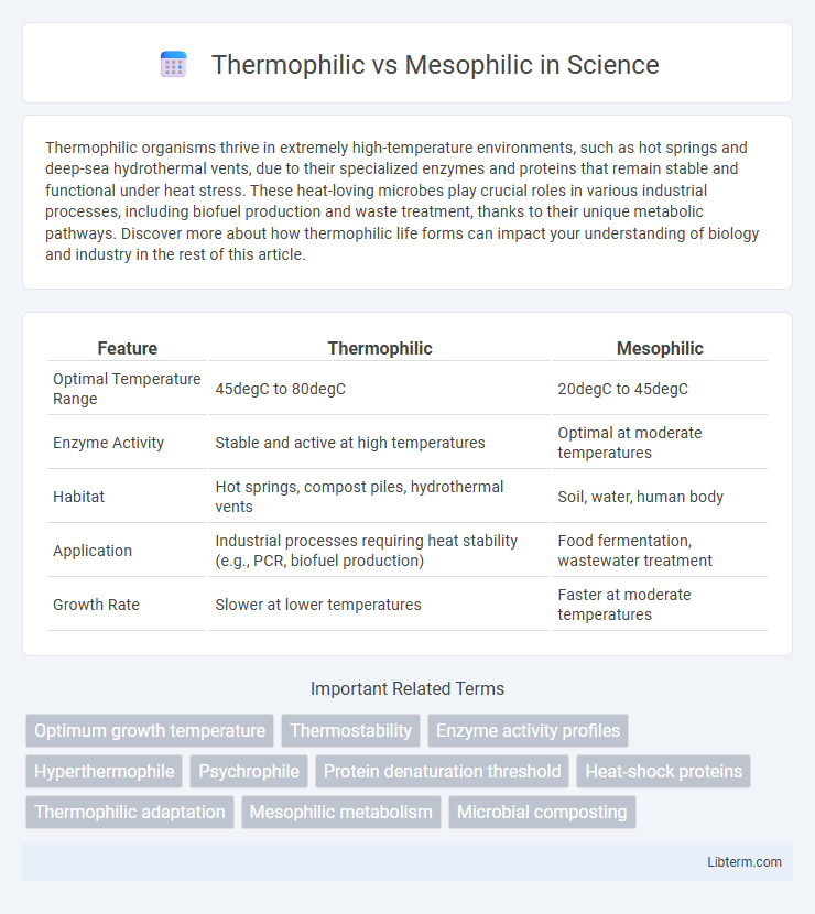 Mesophilic vs Thermophilic in Science - What is The Difference?
