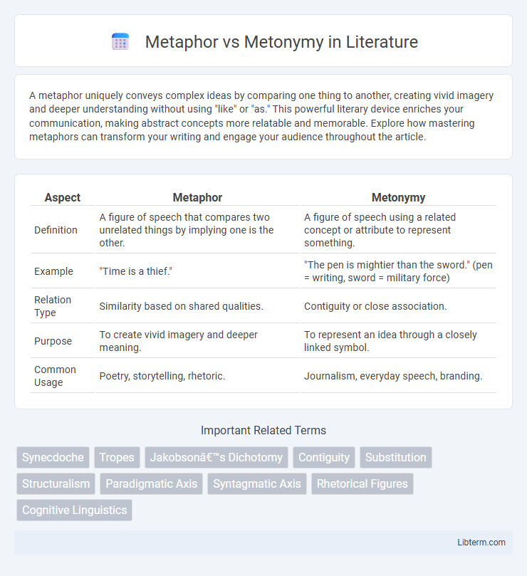 Metonymy vs Metaphor in Literature - What is The Difference?