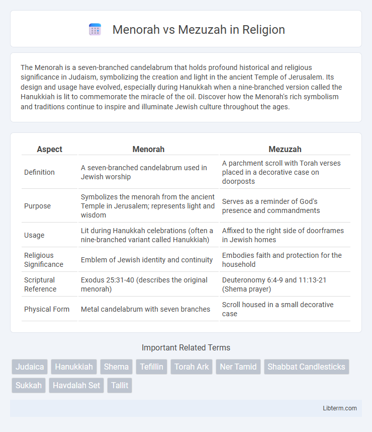Mezuzah vs Menorah in Religion - What is The Difference?