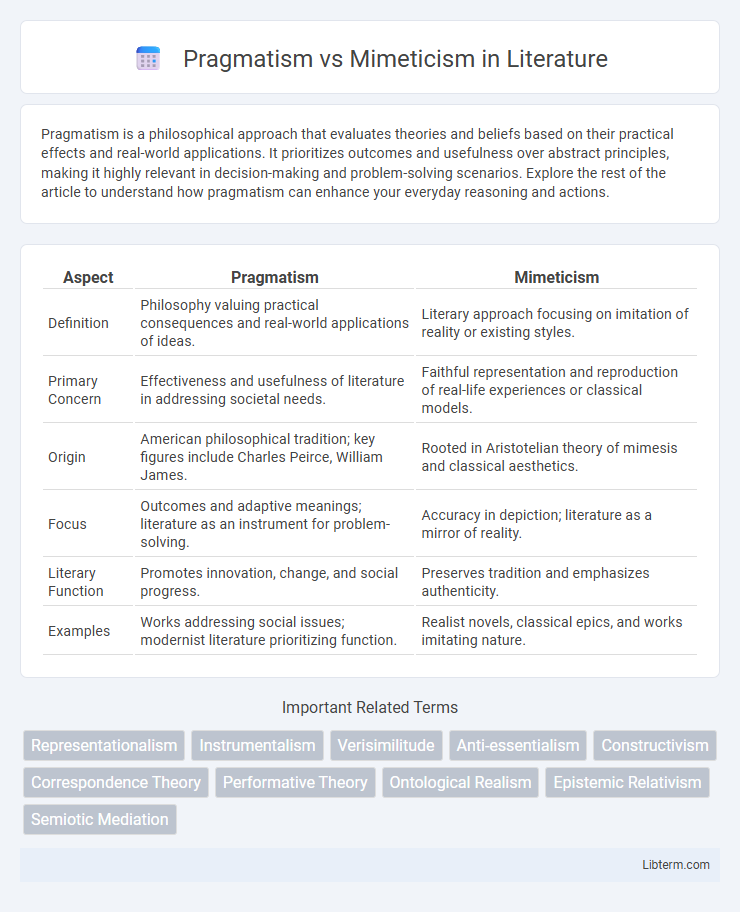 Mimeticism vs Pragmatism in Literature - What is The Difference?