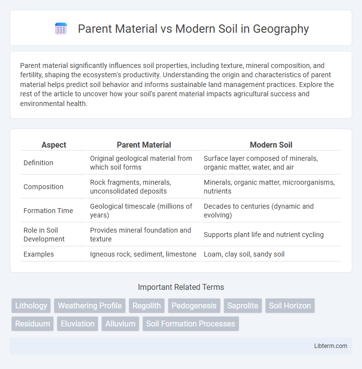 Modern Soil vs Parent Material in Geography - What is The Difference?