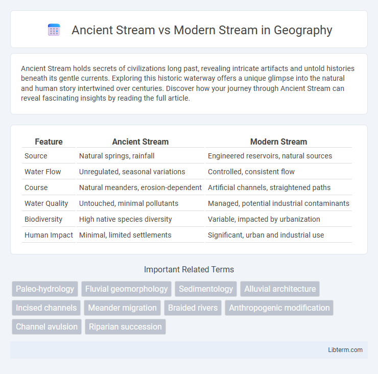 Modern Stream vs Ancient Stream in Geography - What is The Difference?