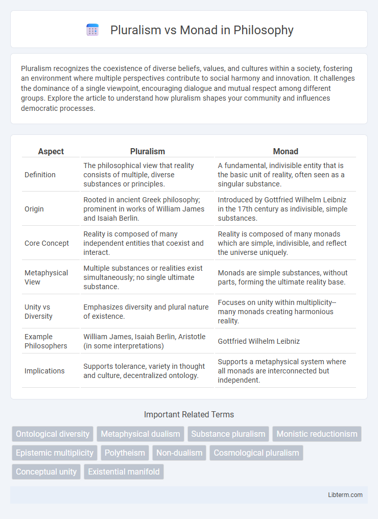 Monad vs Pluralism in Philosophy - What is The Difference?