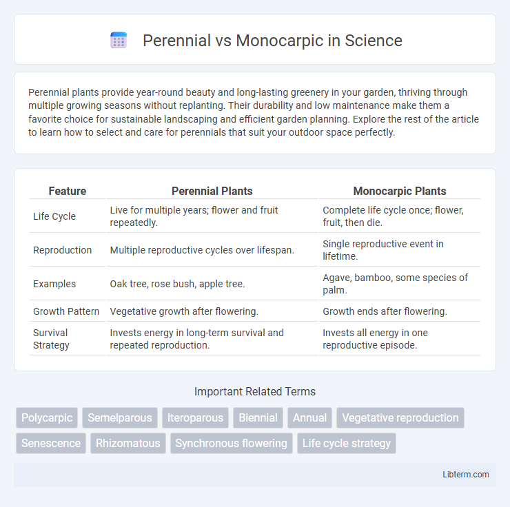 Monocarpic vs Perennial in Science - What is The Difference?